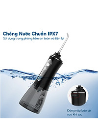 Tăm nước cầm tay h2ofloss hfp11, phiên bản mới nhất với dây sạc usb Type C và tăng cường khả năng chống nước