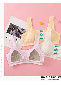 Áo Lót Nữ Học Sinh Ba Lỗ Cotton Thông Hơi Mút Liền 1376 – Êm Ái, Thoáng Mát
