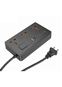 Ổ điện cao cấp đa năng, thông minh 4 cổng USB, 3 cổng AC 220V OLAPLE an toàn chống giật, chống cháy nổ an toàn - Hàng nhập khẩu