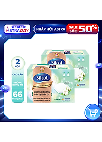 Bộ 2 Hộp Silcot Bông Trang Điểm (bông tẩy trang) Nhật Bản Cao Cấp (66 Miếng/Hộp)
