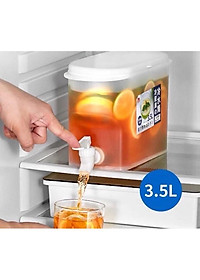 Bình đựng nước hoa quả, detox để tủ lạnh có vòi rót dung tích 3,5 lít chịu nhiệt tốt, siêu tiện lợi