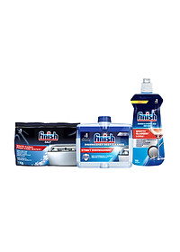 Combo phụ gia: Nước làm bóng 500ml + Dung dịch vệ sinh máy 250ml + Muối rửa chén bát 1kg