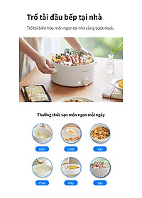 Nồi điện đa năng Bianco LocknLock EJP134IVY (5 lít), EJP124IVY (3 lít), Hàng Chính Hãng, Nấu nhanh, Phủ men sứ - JoyMall