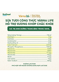Thùng Thực phẩm bổ sung Värna Life sữa tươi công thức (Xanh) (12 Hộp x 200ml)