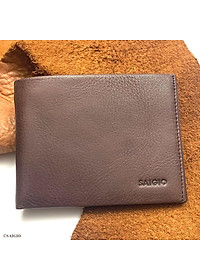 Bóp Nam Da Bò VINTAGE Hoài Cổ, Chất Da Mềm Mại - Vân Tự Nhiên, Size Lớn, Thiết Kế Cổ Điển, Đơn Giản - Mỏng Nhẹ, Dáng Ngang - Gập 2, Ngăn Đựng Tiền Có Khóa Kéo, Nhiều Ngăn Để Giấy Tờ Tiện Dụng - Hàng Chính Hãng SAIGIO