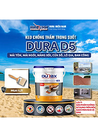 [Hàng Chính Hãng - BH 2 Năm]Keo chống thấm DURAX trong suốt - Chống thấm nền gạch, gỗ công nghiệp(DUARX trong suốt 5 kg)