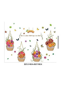 Decal dán tường Flower love ZOOYOO XL7217