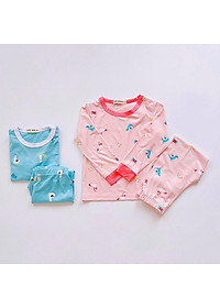 Bộ dài bé trai bé gái đồ ngủ mặc nhà trẻ em nhiều họa tiết thun lạnh MamLa