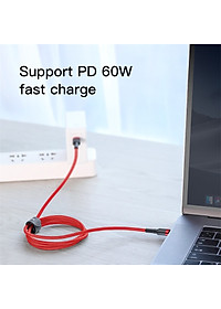Dây cáp sạc nhanh Type-C dài 2M hiệu Baseus Cafule Type C to Type C PD truyền data tốc độ cao  cho Smartphone / Tablet / Macbook / Laptop Type C Samsung Huawei Oppo Xiaomi Vsmart (3A, 60W, Sạc nhanh PD, Sạc nhanh QC 4.0 Quick Charge) - Hàng nhập khẩu
