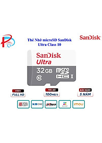 Thẻ Nhớ MicroSD SanDisk Ultra 32G/64G/128GB/256Gb 100MB/s - Hàng Chính Hãng