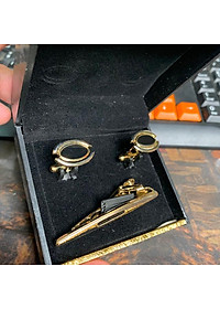 Kẹp Cavat nam cao cấp hộp gồm kẹp cà vạt và hai khuy áo măng set GiangPKC 2022