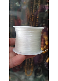 Cuộn Dây Thun CO GIÃN màu Trắng xỏ vòng hạt chuỗi Dây này là dây thun chuyên xỏ vòng chuỗi màu Trắng, có đủ màu Anh Chị đang đeo chuỗi muốn thay dây khác cho vòng thì đặt cuộn Thun chỉ này nhé