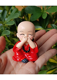 Bộ 04 chú tiểu Tứ Không đeo xâu chuỗi size 5cm - mẫu Việt Nam