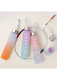 COMBO 3 Bình Nước Chia Vạch Nhắc Uống Nước Cute Sức Chứa Lớn Thể Thao - Chai Nước Bình Nam Nữ Dễ Thương Cốc Uống Nước Dễ Thương 2000Ml + 900Ml + 500Ml - HÀNG CHÍNH HÃNG MINIIN
