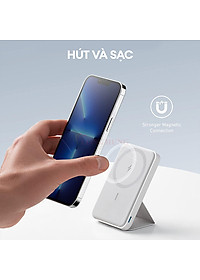 Sạc dự phòng có chân đế từ tính không dây Anker 622 MagGo 7.5W 5000mAh A1614 - Hàng chính hãng