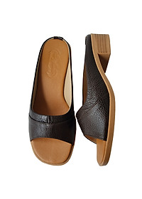 Dép Cao Gót Nữ BIGGBEN Da Bò Cao 4 Phân DCG75