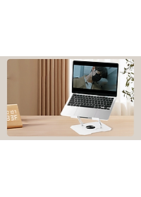 Kệ đỡ giá đỡ đế tản nhiệt dành cho laptop, macbook, máy tính hợp kim nhôm gấp gọn xoay 360 độ nhiều nấc độ cao - K2 - Hàng chính hãng