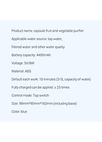 Xiaomi Thiết Bị Làm Sạch Trái Cây Và Rau Củ Quả hormone Giảm Vi Khuẩn Cho Nhà Bếp Hàng nhập khẩu