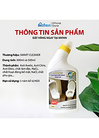 Làm Sạch Tẩy Trắng Đồ Dùng Bằng Sứ SMART TS - Bồn Cầu, Bồn Tắm, Bồn Rửa - Trắng Ngay Sau 5 Phút Không Cần Cọ Rửa - Tặng Kèm Chổi Lông -                      