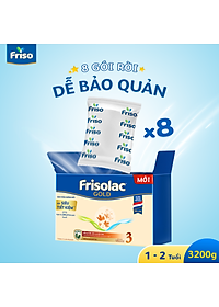 Sữa Bột Frisolac Gold 3 Hộp Giấy 3,2KG cho bé từ 1-2 tuổi