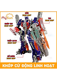 Đồ chơi mô hình xe ô tô biến hình robot người máy Transformer Optimus Prime, Bumblebee MySun