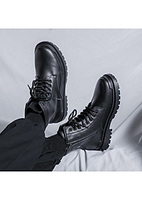 [Da Xịn Không Nhăn] Giày Martin Boot Nam Cổ Cao Collection của Anh (đế cao 7cm.)
