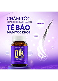 [Hộp 30v] Viên Uống Kích Thích Mọc Tóc Qik Hair For Women Ecogreen Giảm Rụng Tóc Cho Nữ