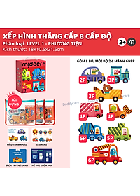 Bộ xếp hình cho bé Mideer Puzzles Level Up, Đồ chơi giáo dục trẻ em từ 1,2,3,4,5,6,7 tuổi