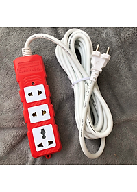 Ổ cắm công suất lớn Điện Quang ĐQ ESKHP 3RW 5M (3 lỗ, màu đỏ trắng, dây dài 5m)