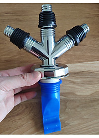 Bộ thoát nước máy giặt, thoát nước thải, nước thoát sàn nhà tắm, vệ sinh kiêm chống mùi hôi, ngăn côn trùng trào ngược – Bộ chia 3, MIHOCO 312