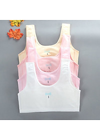 Bộ 5 áo lót học sinh nữ vải cotton dây to bản đệm vải cố định không gọng không lộ thích hợp bé gái cấp 1, cấp 2 - ao lot hoc sinh nu