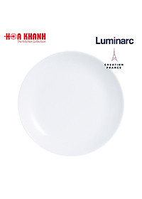Đĩa Thủy Tinh Luminarc Diwali Trắng 27cm đựng thức ăn, cường lực, chịu nhiệt - Bộ 3 đĩa - N3604