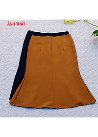 Chân Váy Công Sở Dáng Váy Chữ A Dài Qua Gối Chất Vải Kai Thun Co Giãn CV0084