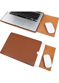 Combo 5 in 1 gồm bao da, túi da chống sốc, dekspad, ví đựng phụ kiện... cho macbook, laptop, surface cao cấp