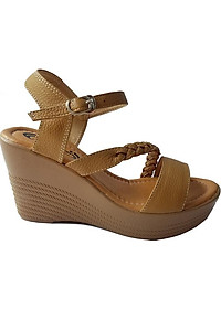 Giày Sandal Nữ Đế Xuồng BIGGBEN Da Bò Thật SDX19