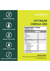 Viên uống Omega369 - Optimum Omega 3.6.9 Hotchland Nutrition hỗ trợ não bộ, thị lực, tim mạch, giảm nguy cơ đột quỵ - Hộp 60v - Hàng chính hãng nhập khẩu Mỹ