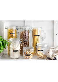 Hũ thủy tinh thân cao Fido Bormioli Rocco | 750ml – 1L – 1.36L | Đựng pasta, spaghetti, ngũ cốc