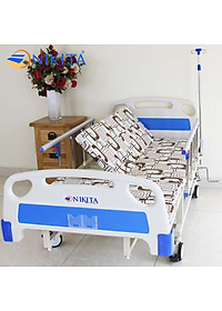 Giường y tế - DCN06 - Nâng đầu, Nâng hạ chân, Nghiêng trái, phải - Có chổ để bô - Chậu gội đầu tiện dụng tại giường - Chính hãng NIKITA