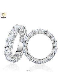 Nhẫn bạc 925 Huệ Ngân - Đá vuông đính vòng tròn RR1750