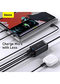 Bộ Sạc Nhanh Baseus 65W GaN3 Pro Desktop Fast Charger 4 in 1 (Hàng Chính Hãng)