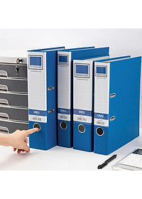 File càng cua Deli - Khổ A4 / FC - 5cm/7cm - Xanh dương - 1 chiếc - W38168 / W38169 / W38178 / W38179