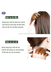 Lược sừng răng thưa thần thánh - COH143 (Size: S - 9cm) Massage đầu giúp lưu thông máu đả thông kinh mạch