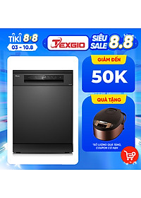 Máy rửa chén bát Texgio độc lập 15 bộ hé cửa TGF3815B – Hàng chính hãng