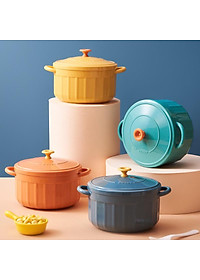 Bát úp mì - Bát ăn mì tôm inox 2 lớp cách nhiệt hình chiếc nồi có nắp đậy