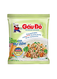 Thùng 50 Gói Cháo Gấu Đỏ Thịt Bằm 50g