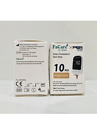 Que thử Mỡ máu Cholesterol dành cho máy đo FaCare 5 trong 1 FC-M168 (TD-4216) - Hộp 10 que