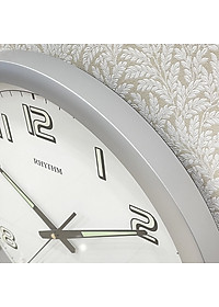 Đồng hồ treo tường Nhật Bản RHYTHM CMG805NR19, Kt 42.0 x 4.0cm, 1.4kg Vỏ nhựa. Dùng Pin.