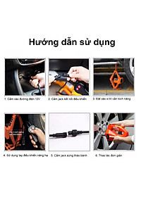 Bộ Sản Phẩm Kích Gầm Xe Hơi + Súng Bắn Ốc ROGTZ TY42S Electric Jack Dùng Bằng Nguồn Tẩu 12V
