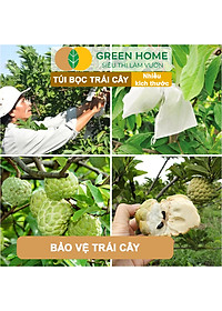 10 Túi Bọc Cam, Lê, Ổi GreenHome, 18x19cm, Có Nút Cài, Độ Bền 3-5 Năm, Nhiều Kích thước