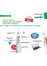 Máy tăm nước cá nhân không dây Waterjet Flosser Cordless Advanced (4 đầu tăm, dùng được cho người niềng răng) - Bảo hành 12 tháng
